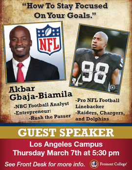 Guest Speaker Akbar Gbaja-Biamila