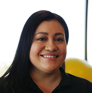 smiling hispanic woman